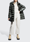 Moncler Suyen Down Quilted Nylon Hooded Parka In Olive