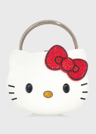Judith Leiber X Sanrio Hello Kitty Crystal Top-handle Bag In Silver