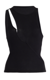 K.ngsley Women's R3 Stretch-cotton Cutout Tank Top In Black,white