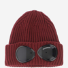 C.P. COMPANY C.P. COMPANY KNIT WOOL BEANIE WITH DECORATIVE GOGGLES