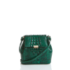 Brahmin Melbourne Margo Embossed Leather Crossbody In Emerald