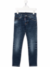 Dsquared2 Teen Mid-rise Skinny Jeans In Blue