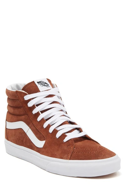 Vans Sk8-hi Trainer In Pig Suede Tortoise Shell