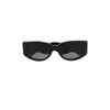 Casablanca Mens Black Yellow Ew-020-01w Wavy Acetate Sunglasses In Black