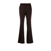 Low Classic Red Wool Flared Trousers In Red
