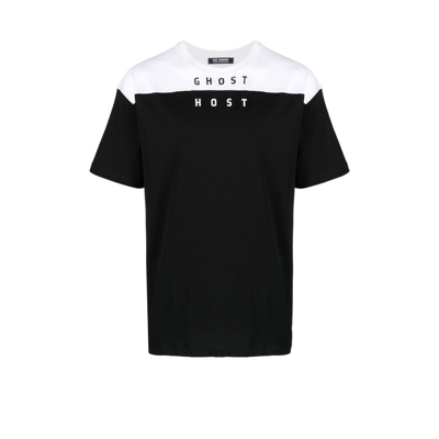 Raf Simons Ghost Host Two-tone T-shirt In Black