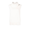LISA YANG WHITE MOLLY KNITTED CASHMERE VEST,20216218942505