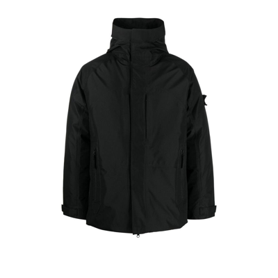 Stone Island 3l Gore-tex Recycled Polyester Down Jacket In Black
