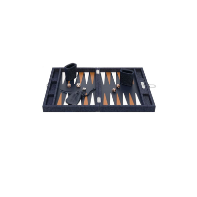 Hector Saxe Daniel Medium Backgammon Set In Blue