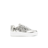 Stella Mccartney S-wave Metallic Faux Leather Sneakers In Silver