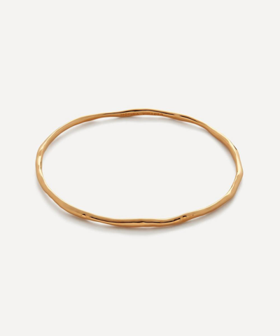 Monica Vinader Gold Siren Muse Bangle In 18ct Gold On Sterling S