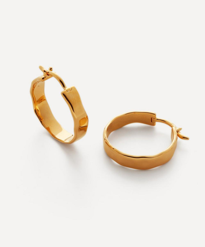 Monica Vinader 18ct Gold Plated Vermeil Silver Siren Muse Wave Small Hoop Earrings