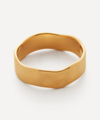 MONICA VINADER 18CT GOLD PLATED VERMEIL SILVER SIREN MUSE BAND RING