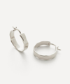 Monica Vinader Sterling Silver Siren Muse Wave Small Hoop Earrings In Silver
