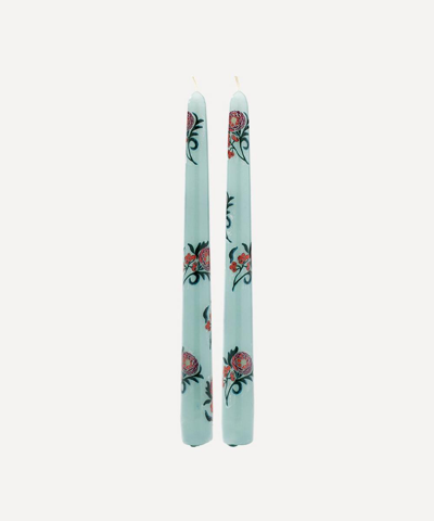 Anna + Nina Enchanted Forest Candles Set Of Two In Green