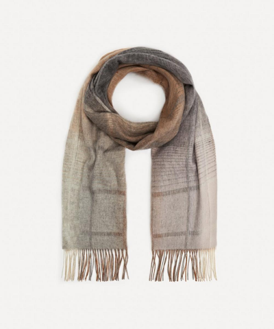 Paul Smith Andromeda Check Wool Scarf In White