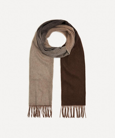 Johnstons Of Elgin Ombre Cashmere Scarf In Cream