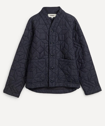 Ymc You Must Create Erkin Quilted Jacket In Indigo