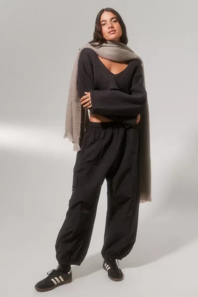 Urban Outfitters Uo Jana Nylon Balloon Cargo Pant In Black