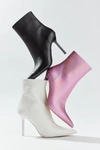 Steve Madden Elysia Black Ankle Boot In Iridescent Pink