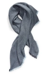 Treasure & Bond Thermal Knit Scarf In Blue Combo