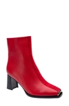Lady Couture Tempo Tipped Block Heel Bootie In Red