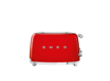 Smeg Retro 4 Slot Toaster In Red