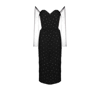 Anouki Black Sequinned Velvet Midi Dress In Black