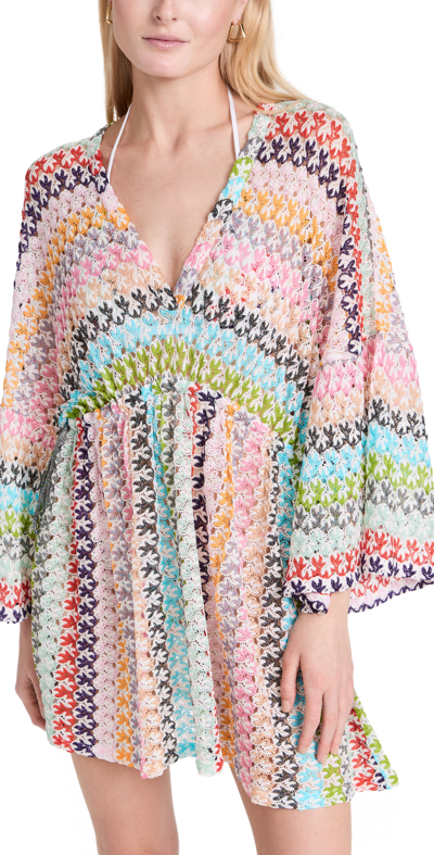 Missoni Long Sleeve Cover-up Dress In Multicolor