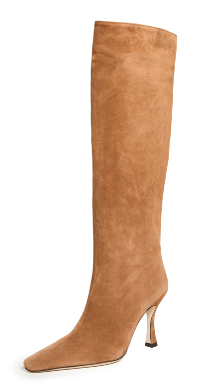 Staud Cami Suede Tall Boots In Tan