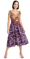 ZIMMERMANN TIGGY BOW MIDI DRESS SPLICED PAISLEY 0P