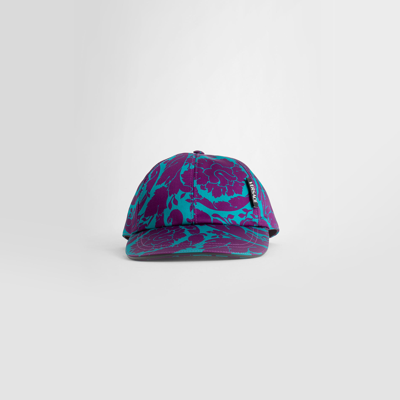 Versace All-over Floral-print Cap In Green