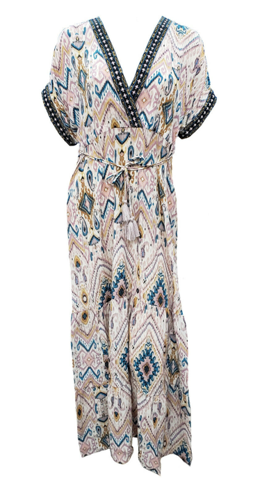 Pre-owned Johnny Was Alona Tiered Maxi Dress - L33620-2