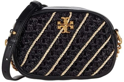 Pre-owned Tory Burch Kira Raffia Crochet Small Crossbody Bag