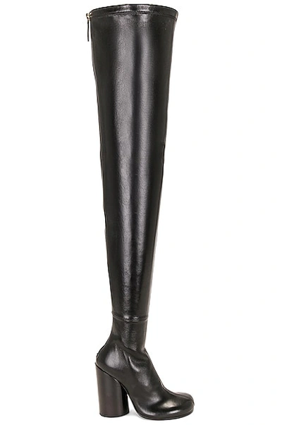 Burberry Anita Leather Over-the-knee Boots In Nero