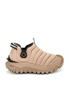Moncler Apres Trail Quilted Pull-on Sneakers In Beige