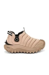 Moncler Apres Trail Quilted Pull-on Sneakers In Camel
