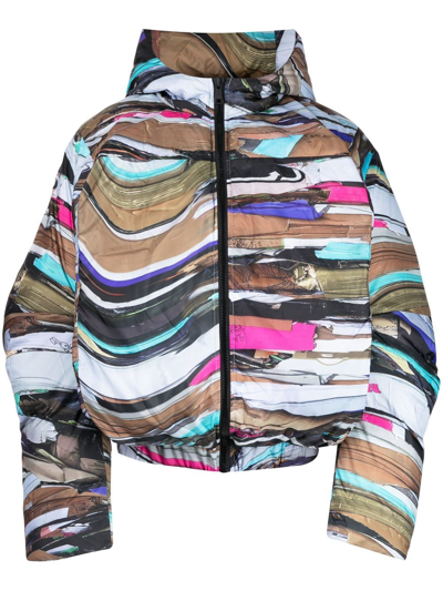 Natasha Zinko Puffer Boxy-cut Jacket In Multicolour