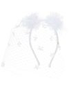 MAISON MICHEL YOSH FLOWER POM-POM HEADBAND