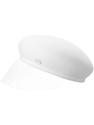 Maison Michel New Bonnie Veil Beret In White