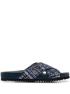 Madison.maison Crossover Strap Sandals In Multicolour