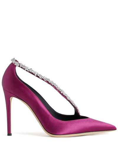 Giuseppe Zanotti Filipa Crystal Embellished Pumps In Purple