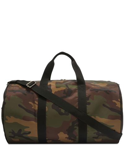 Off-white Arrows Camouflage-print Duffle Bag In Brown