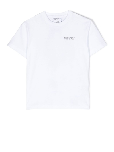 Marcelo Burlon County Of Milan Logo-print Cotton T-shirt In Weiss