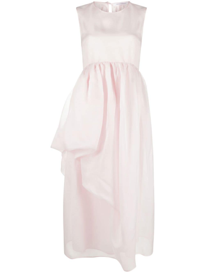 Cecilie Bahnsen Open-back Midi Dress In Pink