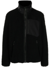 Moose Knuckles Shearling Zip-up Fleece Jacket In Black