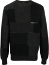 BILLIONAIRE CHEST LOGO-PATCH KNIT JUMPER