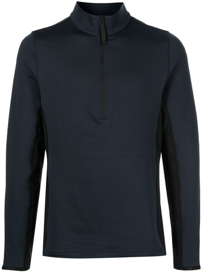 Aztech Mountain Performance Half-zip Fleece Sweatshirt In Blue