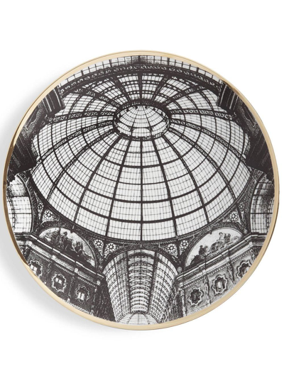 Fornasetti Galleria De Milano Plate In Schwarz