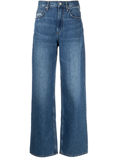 Frame Le High N Tight Wide Jeans In Blu